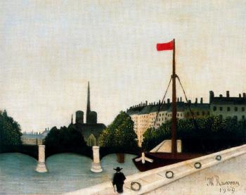 亨利 盧梭 Notre Dame View of the Ile Saint Louis from the Quai Henri IV 亨利 盧梭 Notre Dame View of the Ile Saint Louis from the Quai Henri IV